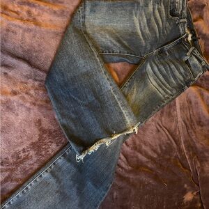 Risen Flare & Wide Leg Jeans in Classic Blue